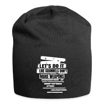 fun sayings joke pride peace symbol cool statement - Jersey Beanie - black - Front