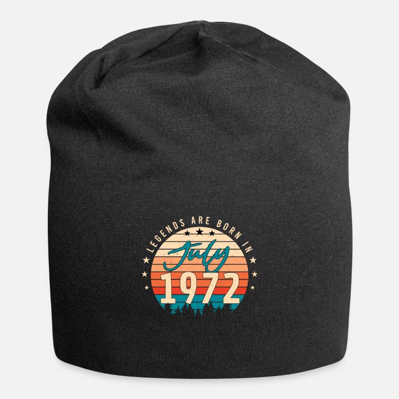 Gratulation Zum 50. Lebensjahr Juli 1972 - Jersey-Beanie - Schwarz