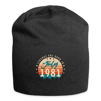 Geburtsjahr 1981 Juli - Jersey-Beanie - Schwarz - Vorne
