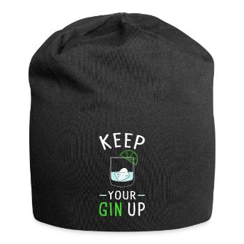 Keep Your Gin Up - Jersey-Beanie - Schwarz - Vorne