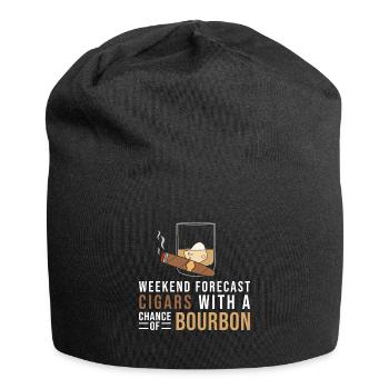 Weekend Forecast Cigars with Chance Bourbon - Jersey-Beanie - Schwarz - Vorne