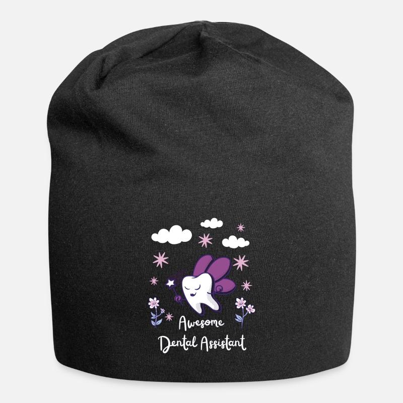 Assistant dentaire Cute Fairy Art - Bonnet en jersey - noir