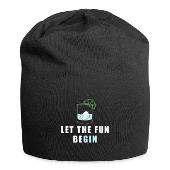 Let The Fun Be Gin - Jersey-Beanie - Schwarz - Vorne