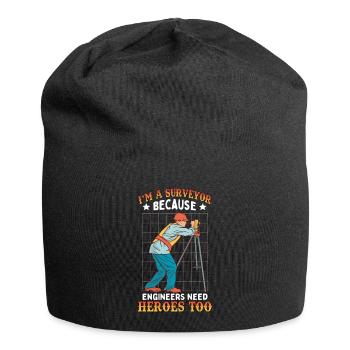 Citation de dessin animé Surveyor - Bonnet en jersey - noir - Devant