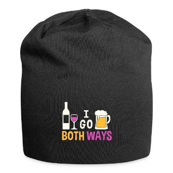 I Go Both Ways Wine Beer Drinking - Jersey-Beanie - Schwarz - Vorne