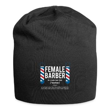 Femme Barbier Définition Cadeau - Bonnet en jersey - noir - Devant