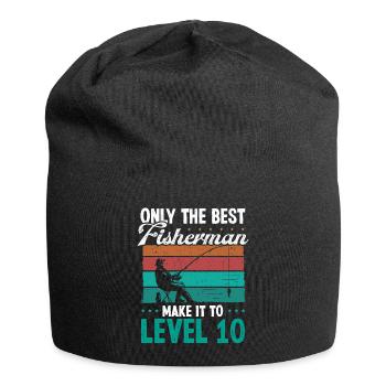 10 Fishing Level 10 Year Old Angler Fisherman - Jersey-Beanie - Schwarz - Vorne