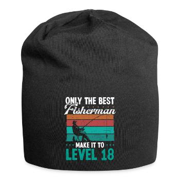 18 Fishing Level 18 Year Old Angler Fisherman - Jersey-Beanie - Schwarz - Vorne
