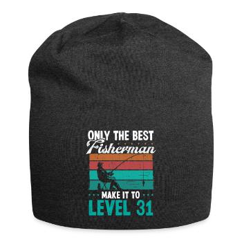 31 Fishing Level 31 Year Old Angler Fisherman - Jersey Beanie - charcoal grey - Front