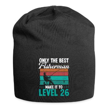 26 Fishing Level 26 Year Old Angler Fisherman - Jersey Beanie - black - Front