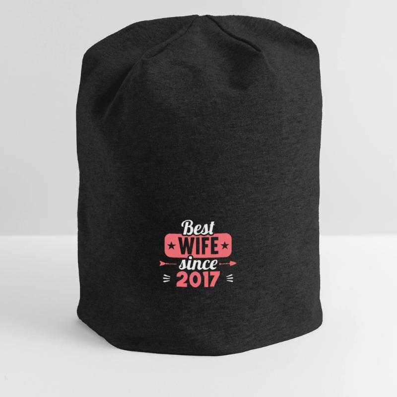 Beste Ehefrau Bester Ehemann seit 2017 Jersey-Beanie