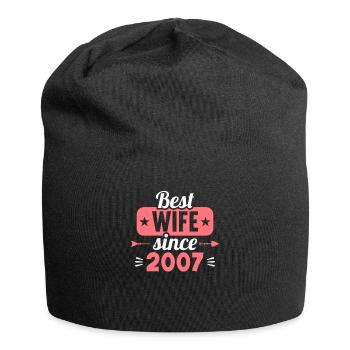 Best Wife Best Husband since 2007 - Jersey Beanie - black - Front