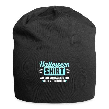 Halloween Shirt wie normales Shirt mit mir drin - Jersey-Beanie - Schwarz - Vorne