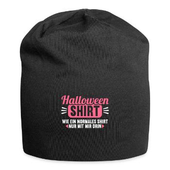 Halloween Shirt wie normales Shirt mit mir drin - Jersey-Beanie - Schwarz - Vorne