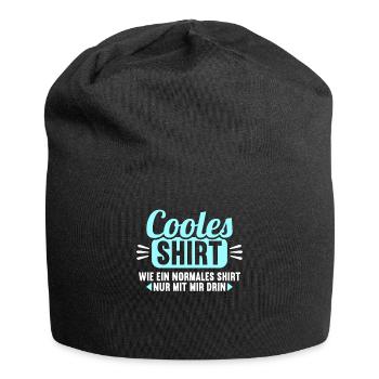 Cooles Shirt wie normales Shirt nur mit mir drin - Jersey-Beanie - Schwarz - Vorne