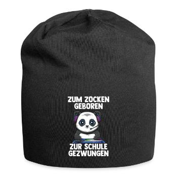 Gaming Panda - Computerspiele Online Spiele - Jersey-Beanie - Schwarz - Vorne