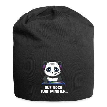 Streamen Videospiele Panda - Computerspiele Online - Jersey-Beanie - Schwarz - Vorne