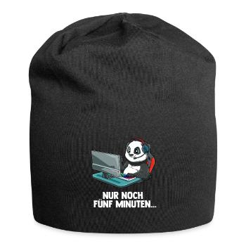 Streamen Videospiele Panda - Computer Spiele - Jersey-Beanie - Schwarz - Vorne