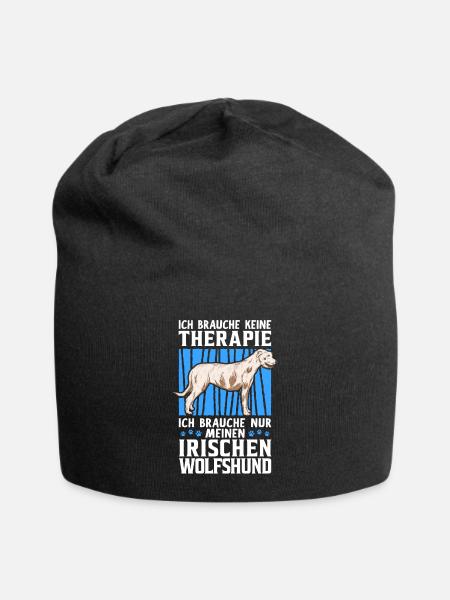 Ich brauche nur meinen Irischen Wolfshund - Jersey-Beanie - Schwarz