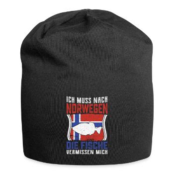Angeln in Norwegen Angeltour Norwegen - Jersey-Beanie - Schwarz - Vorne
