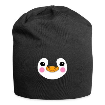 Penguin Face Seabird Seabird Gift - Jersey Beanie - black - Front
