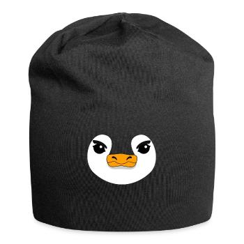 Penguin Face Seabird Seabird Gift - Jersey Beanie - black - Front