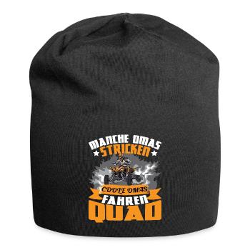 Quad Machen Omas stricken coole fahren Quad - Jersey-Beanie - Schwarz - Vorne