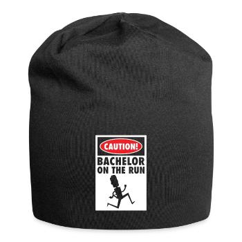 Bachelor Caution Bräutigam Heiraten Hochzeitstag - Jersey-Beanie - Schwarz - Vorne