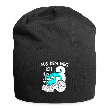 Volleyball Geburtstag Ich bin 3 Jahre - Jersey-Beanie - Schwarz - Vorne