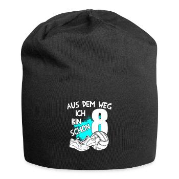 Volleyball Geburtstag Ich bin 8 Jahre - Jersey-Beanie - Schwarz - Vorne
