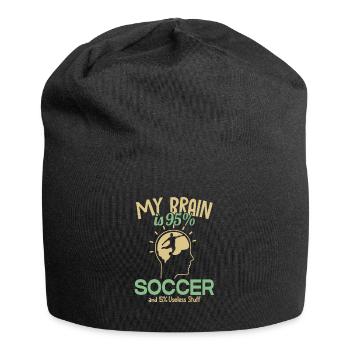 My Brain is 95% Soccer Dieu du football Joueur de - Bonnet en jersey - noir - Devant