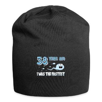 Il y a 38 ans, j’étais le 38e anniversaire le plus rapide - Bonnet en jersey - noir - Devant