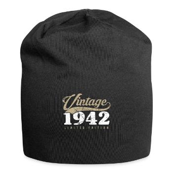 Vintage 1942 80th birthday 80 years - Jersey Beanie - black - Front