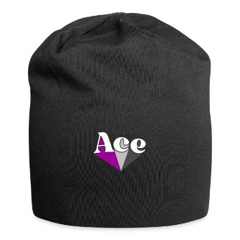 Retro Ace Pride Asexueller Regenbogen Verbündeter LGBT - Jersey-Beanie - Schwarz - Vorne