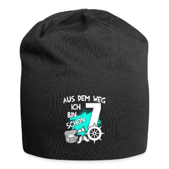 Piraten Geburtstag Ich bin 7 Jahre alt - Jersey-Beanie - Schwarz - Vorne