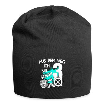 Piraten Geburtstag Ich bin 3 Jahre alt - Jersey-Beanie - Schwarz - Vorne