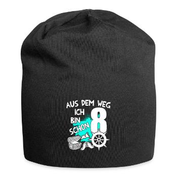 Piraten Geburtstag Ich bin 8 Jahre alt - Jersey-Beanie - Schwarz - Vorne