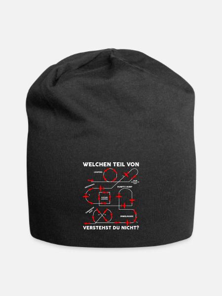 Welchen Teil verstehst du nicht Modellflug Flieger - Jersey-Beanie - Schwarz