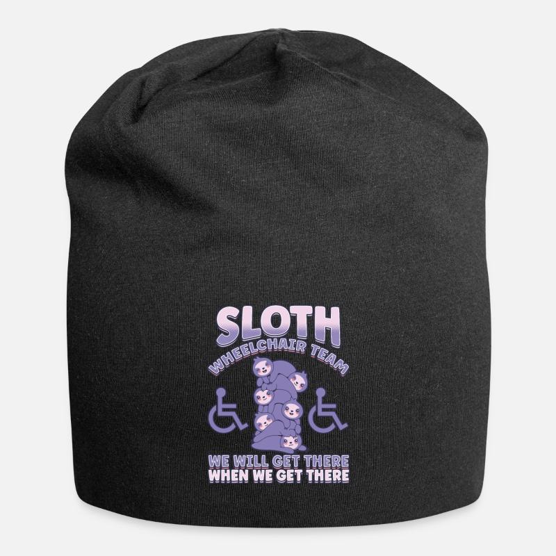 Handicap Wheelchair Design for an Amputation - Jersey-Beanie - Schwarz
