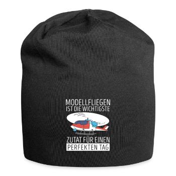 Modellfliegen Ist Die Wichtigste Zutat - Jersey-Beanie - Schwarz - Vorne