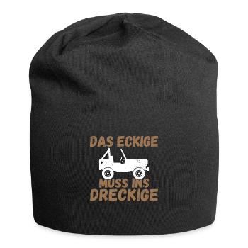 Das Eckige Muss ins Dreckige Quad ATV Quadfahrer - Jersey-Beanie - Schwarz - Vorne