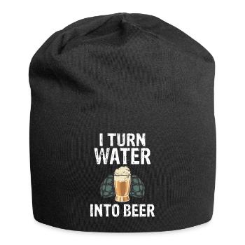 I turn water into beer Bierbauer Bier Braumeister - Jersey Beanie - black - Front