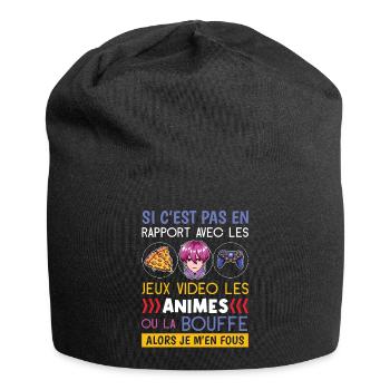 Vaporwave Japan Japanese Video Games Food Anime - Jersey-Beanie - Schwarz - Vorne