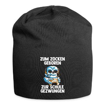 Gaming Skelett - ComputerOnline Spiele Streaming - Jersey-Beanie - Schwarz - Vorne