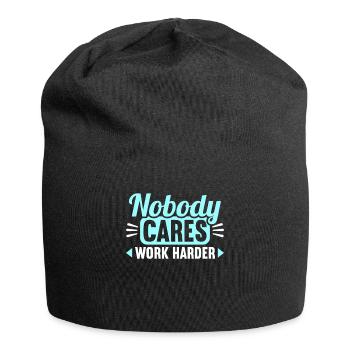 Nobody cares work harder - Jersey-Beanie - Schwarz - Vorne