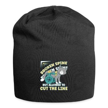 Handicap Wheelchair Design for an Amputation - Jersey-Beanie - Schwarz - Vorne