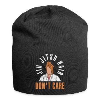 Jiu Jitsu Hair Dont Care Jiu Jitsu Geschenk - Jersey-Beanie - Schwarz - Vorne