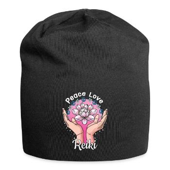 Fleur de Lotus Reiki Master Cadeau - Bonnet en jersey - noir - Devant
