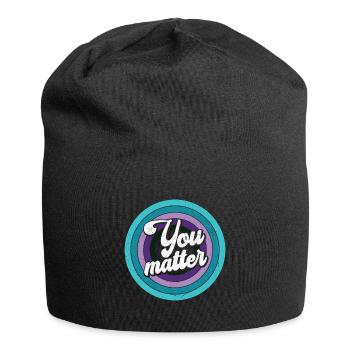Du Bist Wichtig - You Matter - Jersey-Beanie - Schwarz - Vorne