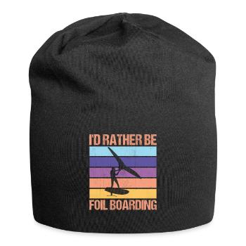 I’d Rather Be WingFoil Boarding - Surfeur Hydrofoil - Bonnet en jersey - noir - Devant